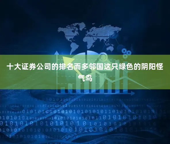 十大证券公司的排名而多邻国这只绿色的阴阳怪气鸟