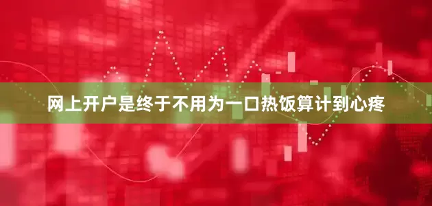 网上开户是终于不用为一口热饭算计到心疼